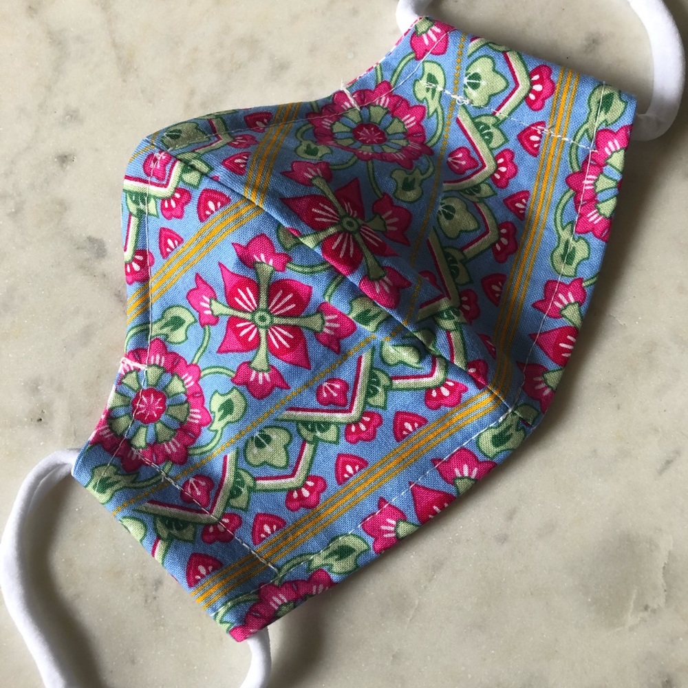 Vibrant floral -Breathable, comfortable mask